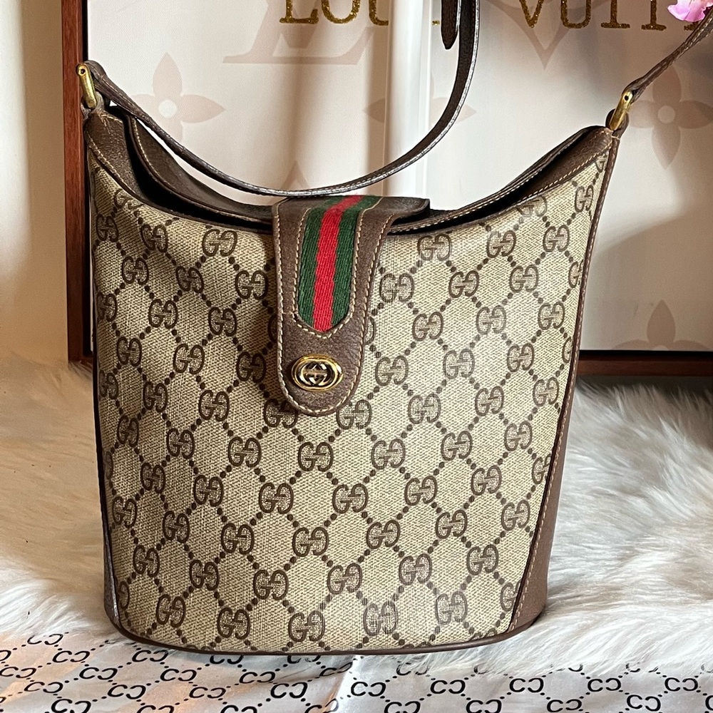 #014 SOLD🔥Gucci Beige and Brown Women's Bag